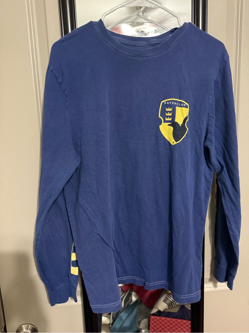Ravenclaw Crest Long-Sleeve Tee - Navy/Yellow
